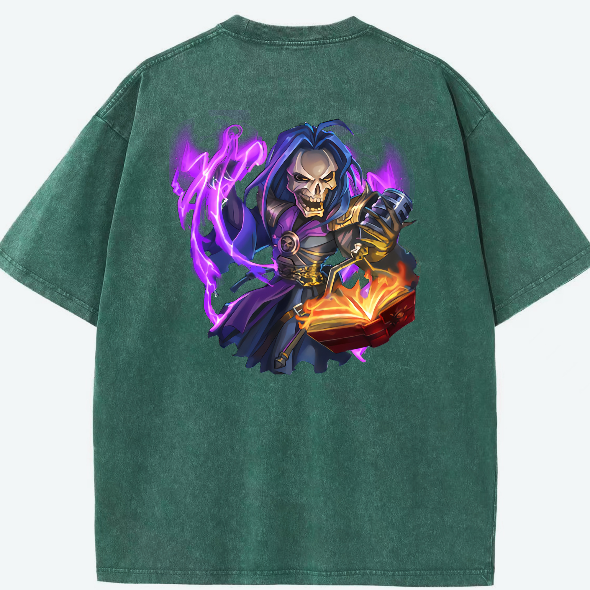 リーグ・オブ・レジェンド League of Legends LOL 綿100% ヴィンテージ風 半袖Tシャツ（背面プリント）